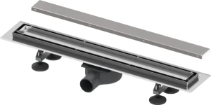 Tece Linus odpływ prysznicowy 900mm 2w1, syfon membranowy stal szczotkowana/do wypełnienia płytką 15103099