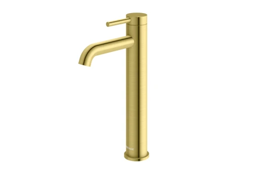 Kohlman Axel Brushed Gold bateria umywalkowa nablatowa, kolor złoty szczotkowany QB170AGDB