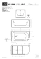 AD Naturalnie Upsala Line wanna wolnostojąca 140x75 cm, narożna lewa kolor biały AWW-009-140ZP-L