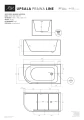 AD Naturalnie Upsala Line wanna narożna 140x75 cm