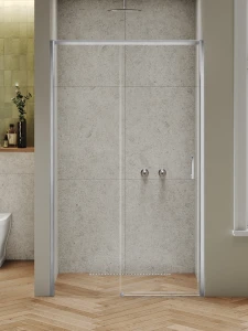 New Trendy Prime drzwi wnękowe przesuwne 130 cm Nickiel Brushed wersja prawa D-1348A