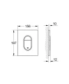 Przycisk pionowy Grohe Arena Cosmopolitan czarny Phantom Black 38844000