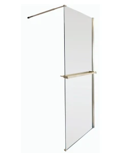 Aquaform Fuji Brushed Gold ścianka prysznicowa walk in 70x200cm, powłoka Quick Clean profil złoto szczotkowane (Brushed Gold) AQ.103-11-20070-01