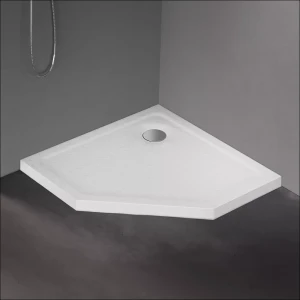 New Trendy Mild brodzik pięciokątny 90x90x4,5cm, kolor biały B-0624