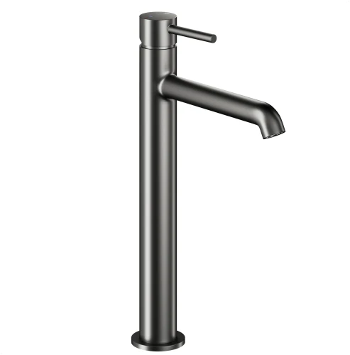 KFA Armatura Moza Mini Gun Metal Grey bateria umywalkowa wysoka blatowa + korek, kolor PVD grafit 5032-632-61
