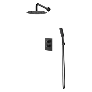 Vedo Desso Nero zestaw natryskowy termostatyczny podtynkowy deszczownica 30 cm kolor czarny mat VBD4223/30/CZ/TERMO