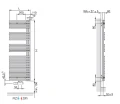 Zehnder Forma Asym grzejnik łazienkowy 1441x596 mm, LFAR-150-060-05