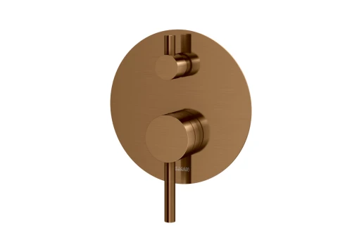 Kohlman Axel Brushed Copper bateria wannowa 3 wyjścia kolor miedź szczotkowana QW211ABC