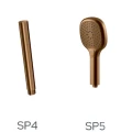 Kohlman Axel Copper Brushed bateria wannowa podtynkowa z wylewką wannową i słuchawką prysznicową, kolor miedź szczotkowana QW260ABC230