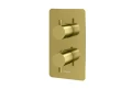 Kohlman Axel Brushed Gold bateria wannowa termostatyczna, trójdrożna, kolor złoty szczotkowany QW433AGDB