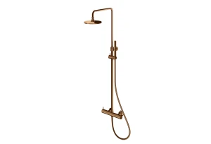 Kohlman Axel Brushed Copper zestaw natryskowy natynkowy  kolor miedź szczotkowana QW276ABC