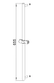 Kohlman Brushed Nickel reling prysznicowy kolor nikiel szczotkowana QW002ABN