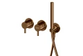 Kohlman Axel Copper Brushed zestaw prysznicowy podtynkowy deszczownica 25cm kolor miedź szczotkowana QW260ABCR25