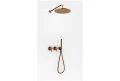 Kohlman Axel Copper Brushed zestaw prysznicowy podtynkowy deszczownica 25cm kolor miedź szczotkowana QW260ABCR25