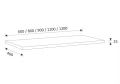 Aquaform Ottima blat łazienkowy 120 cm dąb złoty AQ.401-17012090