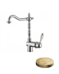 Giulini Giovanni Praga Bronzo Bateria zlewozmywakowa, kolor stare złoto (bronzo) 7520BR