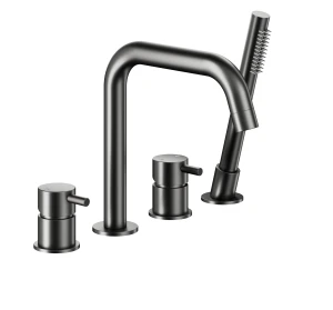 KFA Armatura Moza Gun Metal Grey bateria wannowa 4-otworowa, kolor grafit szczotkowany 5035-210-61