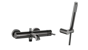KFA Armatura Moza Gun Metal Grey bateria wannowa z natryskiem, kolor grafit szczotkowany 5034-520-61