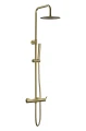 AQG Urban Flow monomando zestaw natryskowy natynkowy deszczownica 25cm kolor PVD złoty szczotkowany 21UFR25UFD09
