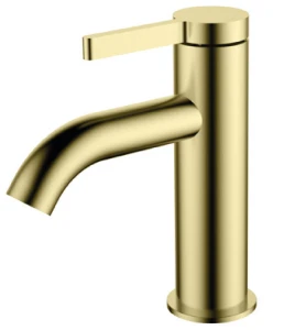 AQG Bateria umywalkowa Urban Flow z aeratorem redukującym przepływ kolor PVD złoty szczotkowany Szczotkowane 01URF108OC