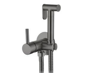 AQG Taus Bateria bidetowa podtynkowa kolor PVD Gun Metal grafit szczotkowany 34TAU0011220