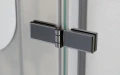 Besco Exo-H Gun Metal Kabina prysznicowa kwadratowa 90x90 drwi składane profil grafit szczotkowany KEHGM-90-195