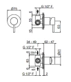 Vema Tiber Steel bateria wannowa podtynkowa (osobne sterowanie) V17145+V17180+P000147+V17173+V17131