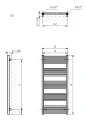 Terma Fiona grzejnik łazienkowy 1140x500 mm podłączenie ZS, kolor biały mat WGFIN114050-KJ16ZS