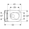 Zestaw Miska WC + deska Geberit Smyle TurboFlush  503.171.00.1