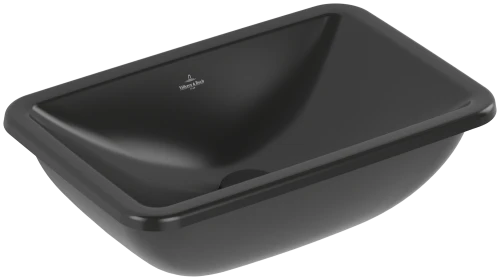 Villeroy&Boch Loop & Friends Umywalka podblatowa 45cm, powłoka CeramicPlus kolor czarny mat (Pure Black) 4A5600R7