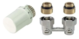 Honeywell zestaw termostatyczny do grzejników dolnozasilanych z głowicą termostatyczną Thera-6, zawór prosty TL3095DY15A