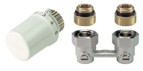Honeywell zestaw termostatyczny do grzejników dolnozasilanych z głowicą termostatyczną Thera-6, zawór prosty TL3095DY15A