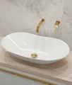 Aquaform Granada umywalka nablatowa owalna64x36 cm, kolor biały CE-U-016-11-64