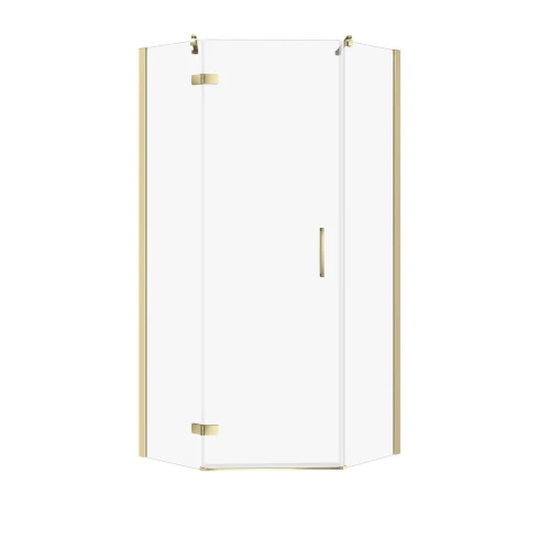 Cersanit City kabina prysznicowa pięciokątna 90x90x195cm kolor złoty lewa S584-087