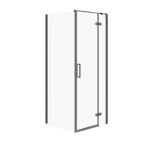 Cersanit City kabina prysznicowa kwadratowa 80x80x195cm kolor czarny prawa S584-107
