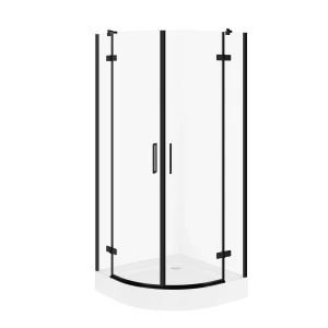 Cersanit City kabina prysznicowa z brodzikiem 80x80x195cm kolor czarny S4004-145