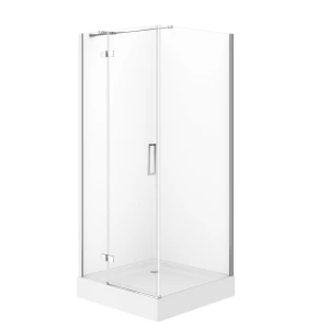 Cersanit City Kabiny kabina prysznicowa z brodzikiem 90x90x195cm kolor chrom lewa S4004-157