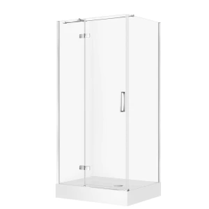 Cersanit City Kabiny kabina prysznicowa z brodzikiem 100x80x195cm kolor chrom lewa S4004-163