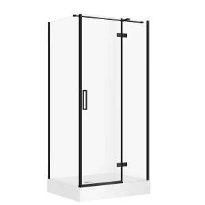 Cersanit City Kabiny kabina prysznicowa z brodzikiem 100x80x195cm kolor czarny prawa S4004-164