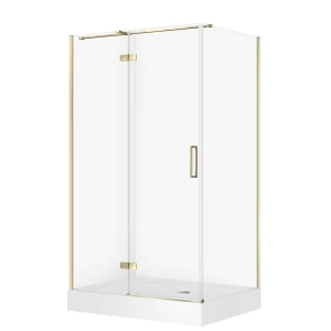 Cersanit City Kabiny kabina prysznicowa z brodzikiem 120x90x195cm kolor złoty lewa S4004-173
