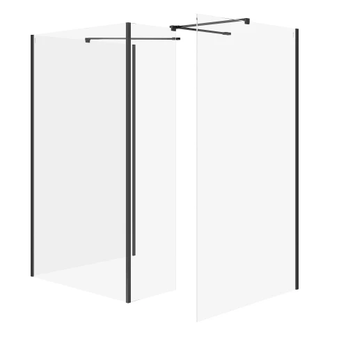 Cersanit Mille kabina walk-in 90x90x90cm kolor czarny S601-196