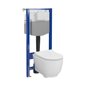 Cersanit Aqua zestaw podtynkowy WC miska WC Luna CleanOn + deska wolnoopadająca, kolor biały S701-868