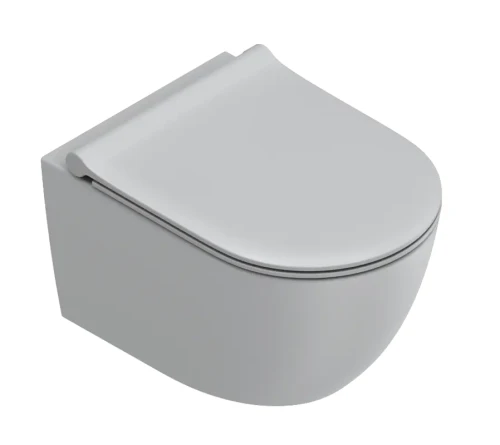 Catalano Sfera Silentech miska WC spłukiwanie wirowe z deską wolnoopadającą 50x35 cm, kolor Satin Tortora 0511700032+0551250032+9056160000