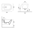 Catalano Zero bidet wiszący 55cm, ukryte mocowania kolor biały połysk 0118551001