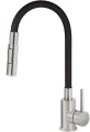 Deante Luno bateria kuchenna , kolor stal szczotkowana, nero  BOC_B740