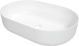 Deante Round umywalka nablatowa 58 cm, kolor biały mat CGR_AU6S