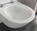 Villeroy&Boch Universo TwistFlush 56x37 miska wisząca bez rantu + deska wolnoopadająca SLIM, kolor biały (Weiss Alpin) 4670T901
