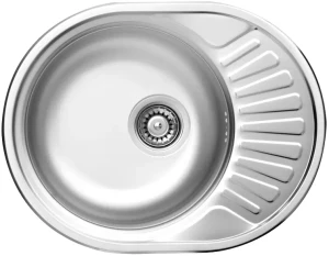 Deante Twist zlewozmywak stalowy 1-komorowy 58cm z ociekaczem, kolor satyna ZEU_011C