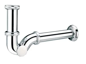 McAlpine syfon bidetowy rurowy z mosiądzu 1 1/4″ x 32 mm bez spustu, czyszczenie boczne chrom  225CB