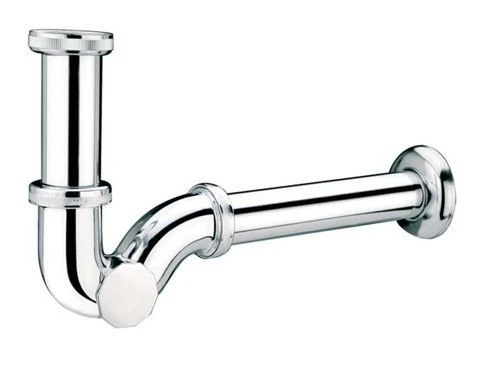 McAlpine syfon bidetowy rurowy z mosiądzu 1 1/4″ x 32 mm bez spustu, czyszczenie boczne chrom 225CB